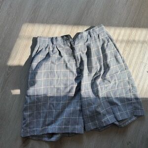 Plaid tennis midi shorts
